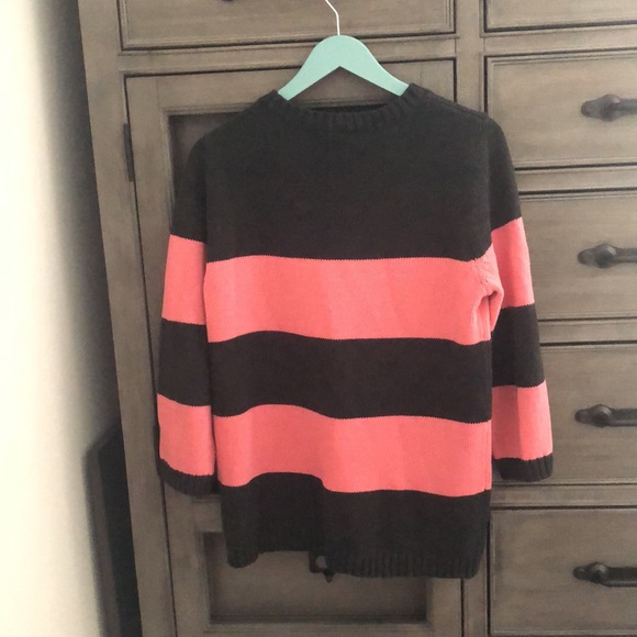 Pink and black sweater XL Loft - Picture 2 of 10